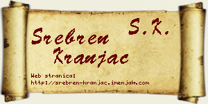 Srebren Kranjac vizit kartica